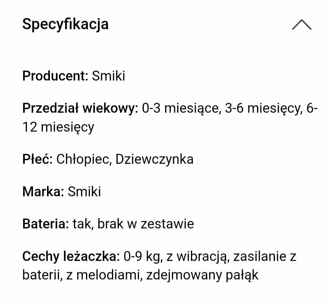 Leżak / bujak SMIKI