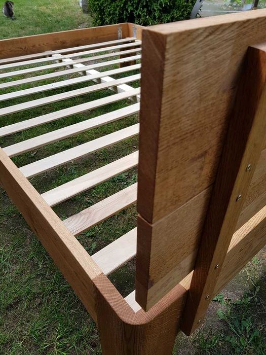 Łóżko Dębowe Mocne 160 x 200 cm *LENKA XL*