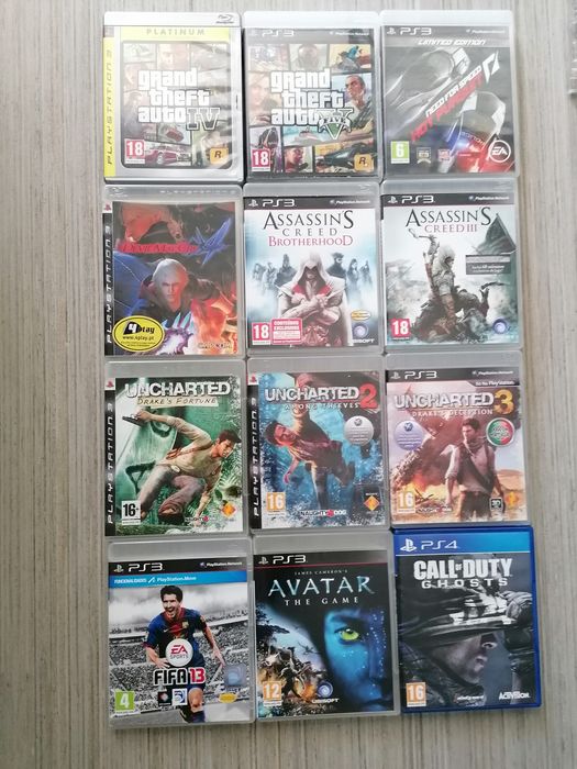 jogos PS3 e PS4 em estado novo