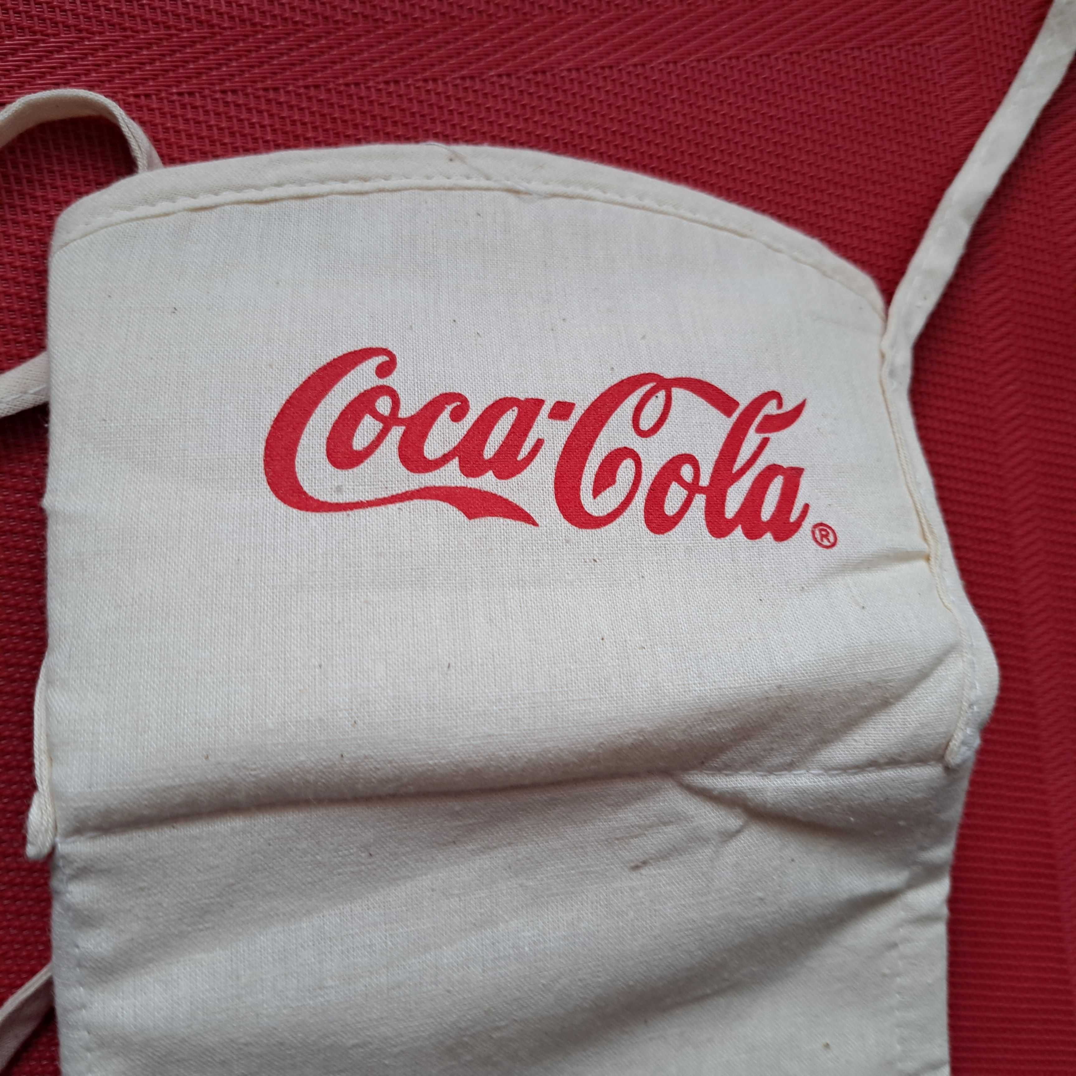 Koszyk wiązany materiałowy pojemnik na pieczywo Coca Cola