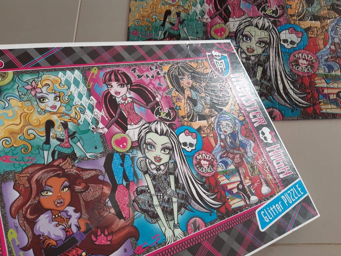 Monster High puzzle glitter 200 elementów brokatowe