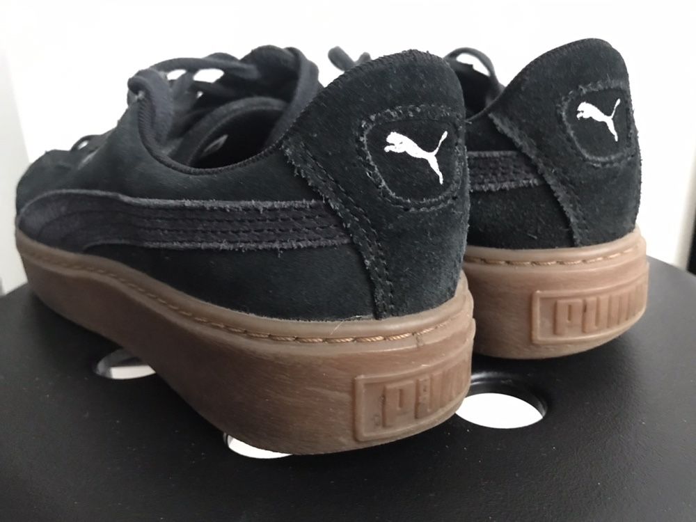 Buty puma suede platform czarne black 38 39