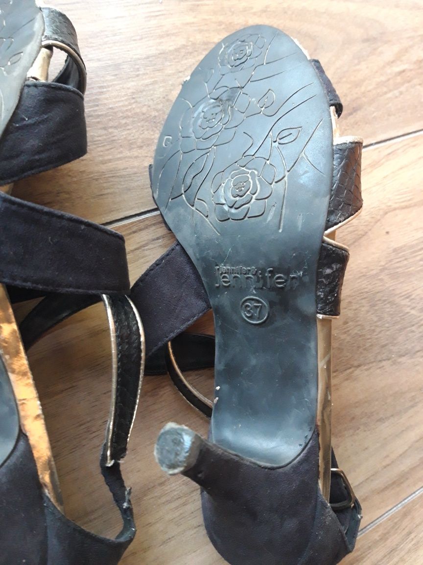 Buty damskie szpilki sandały na obcasie Jennifer 37