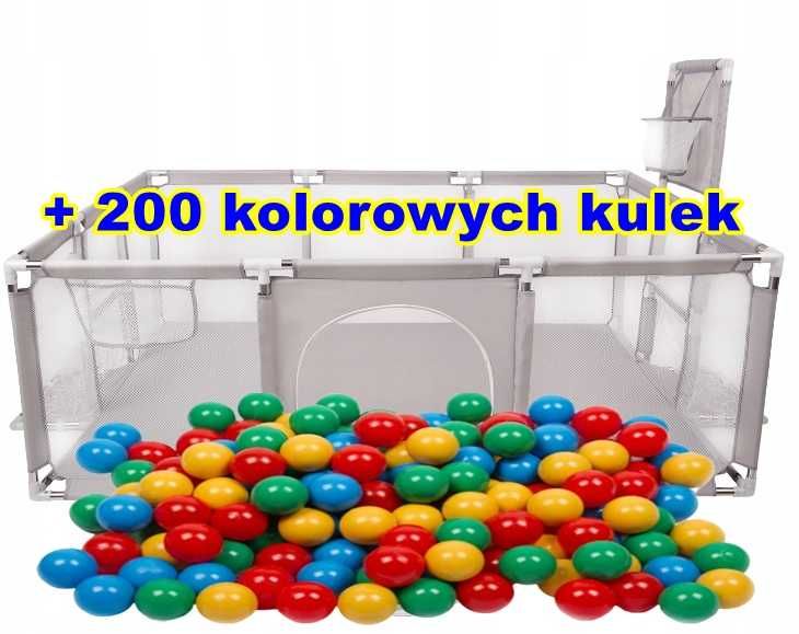 SUPER KOJEC XXL dla dzieci, BOISKO - basen + 200 piłek 5 cm