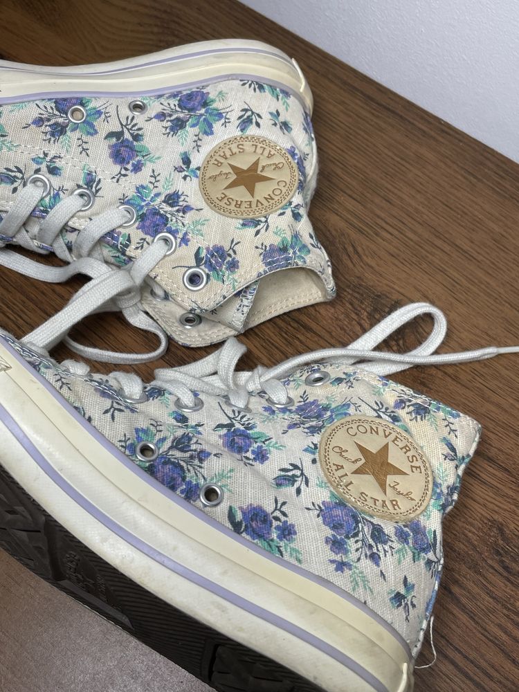 Converse all star chuck high w kwiatki