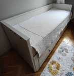 Łóżko IKEA hemnes z 3 szufladami, 2 materace Husvika, 80x200 cm
