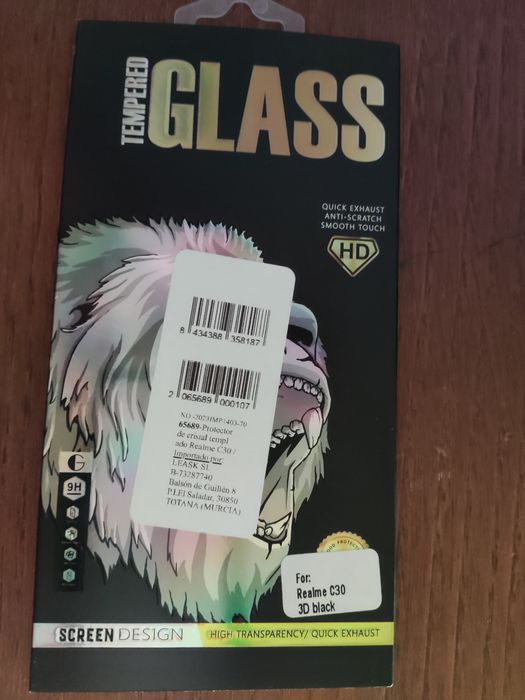 Vidro temperado para realme C30 novo