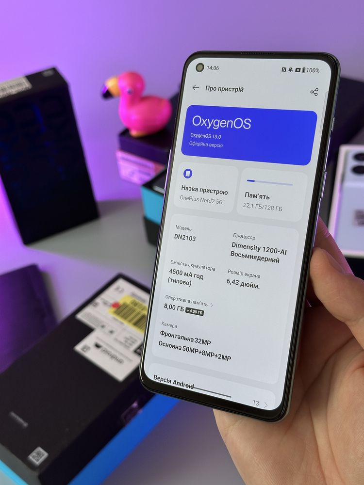 Як НОВЕ OnePlus nord 2 5G 2 фізичні СІМ 8/128 blue haze