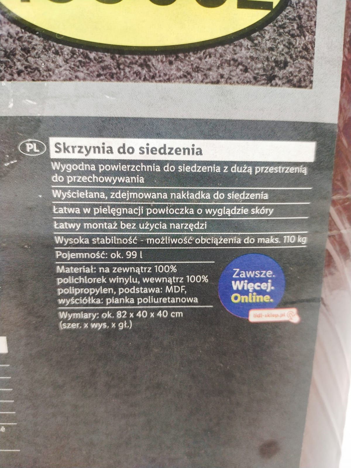 Skrzynia do siedzenia i  przechowywania LivarnoHome  o wyglądzie skóry