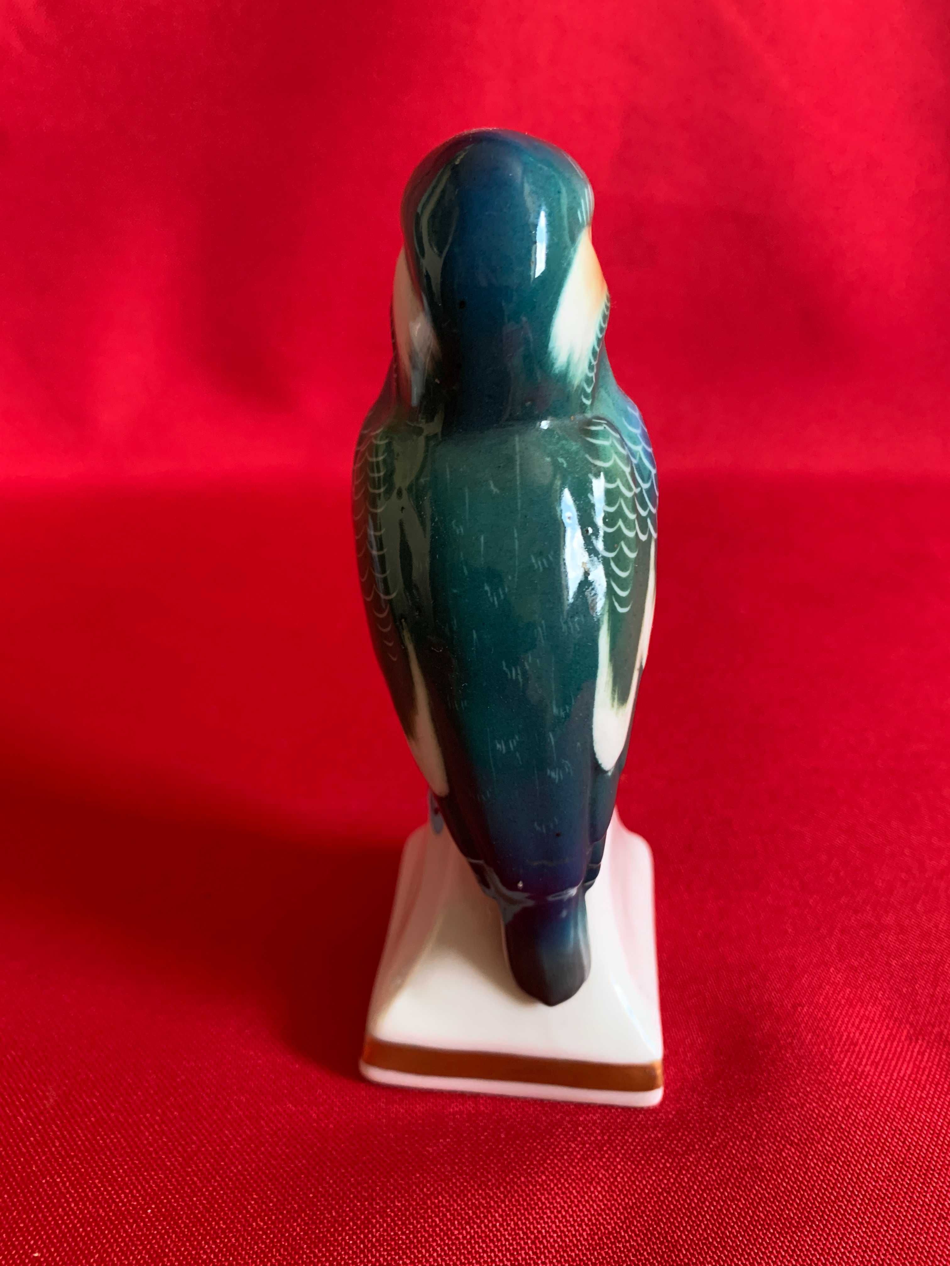 Статуэтка птица Зимородок клеймо Sitzendorfer Германия 1884 -1902 год