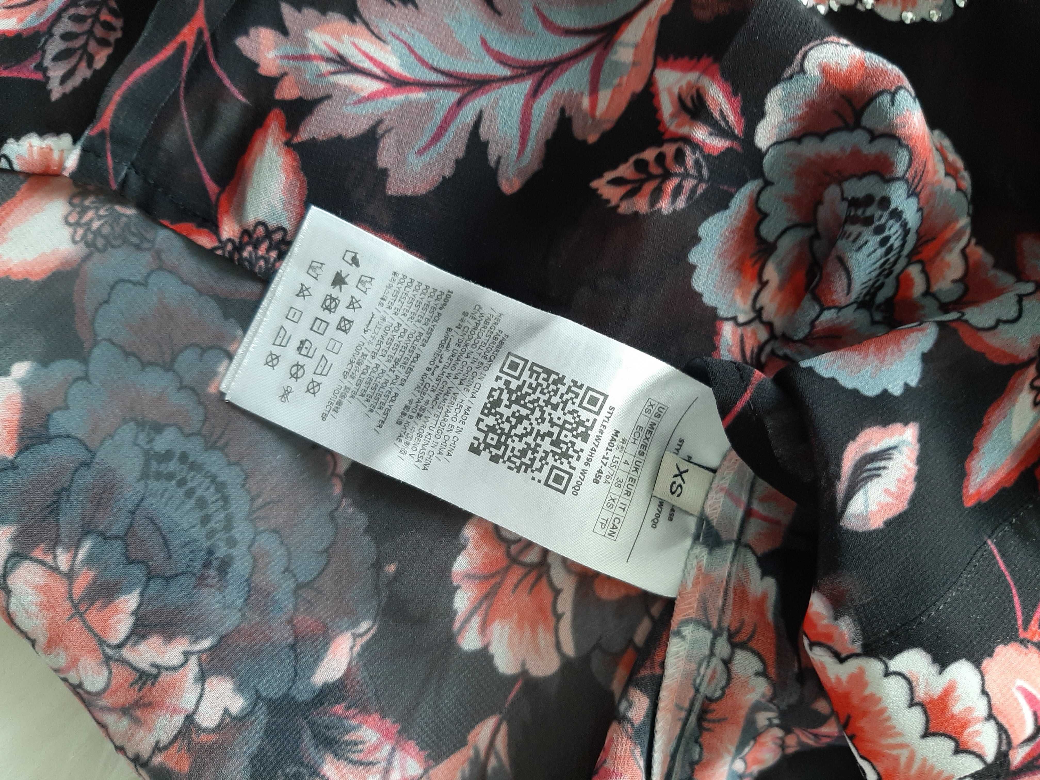 GUESS piękna koszula z koronką kwiaty 34 XS