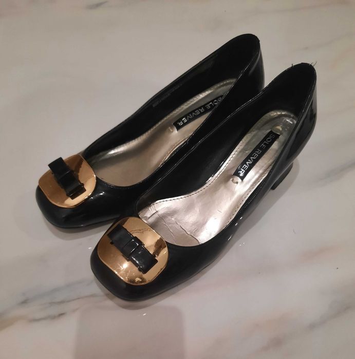 Buty czółenka czarne SKÓRA lakierowana NEXT r. 38. Bardzo dobry stan.