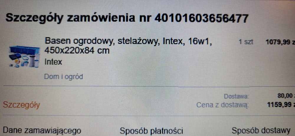 Basen stelażowy Intex, 450x220x84 cm + pompa piaskowa Bestway 58