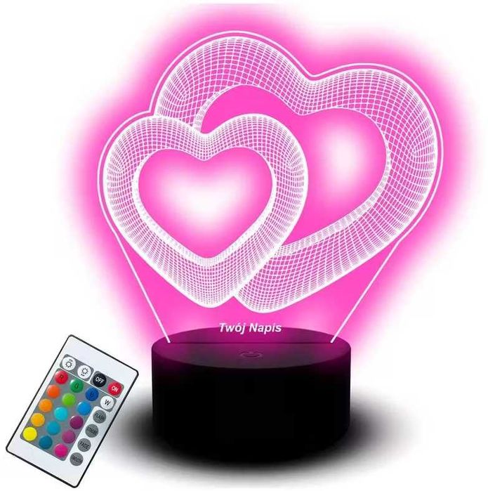 Nowa lampka 3D serca