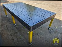 Stół spawalniczy systemowy, warsztatowy 300x150 gr12, frezowane otwory