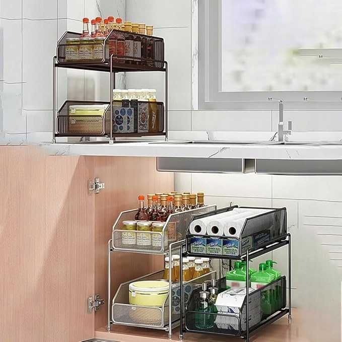 Organizer pod zlew kuchnia łazienka wysuwany organizer schowek zlew