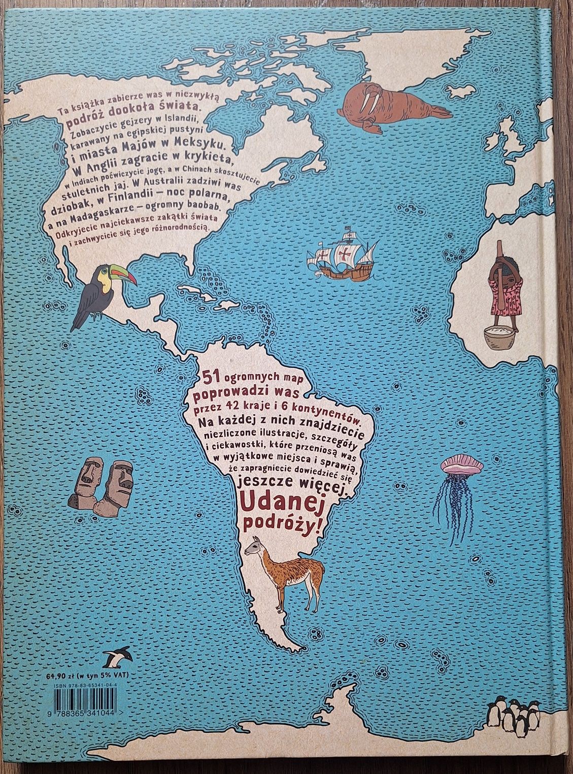 Książka Mapy Świata - obrazkowa Podróż dla dzieci NOWA duża