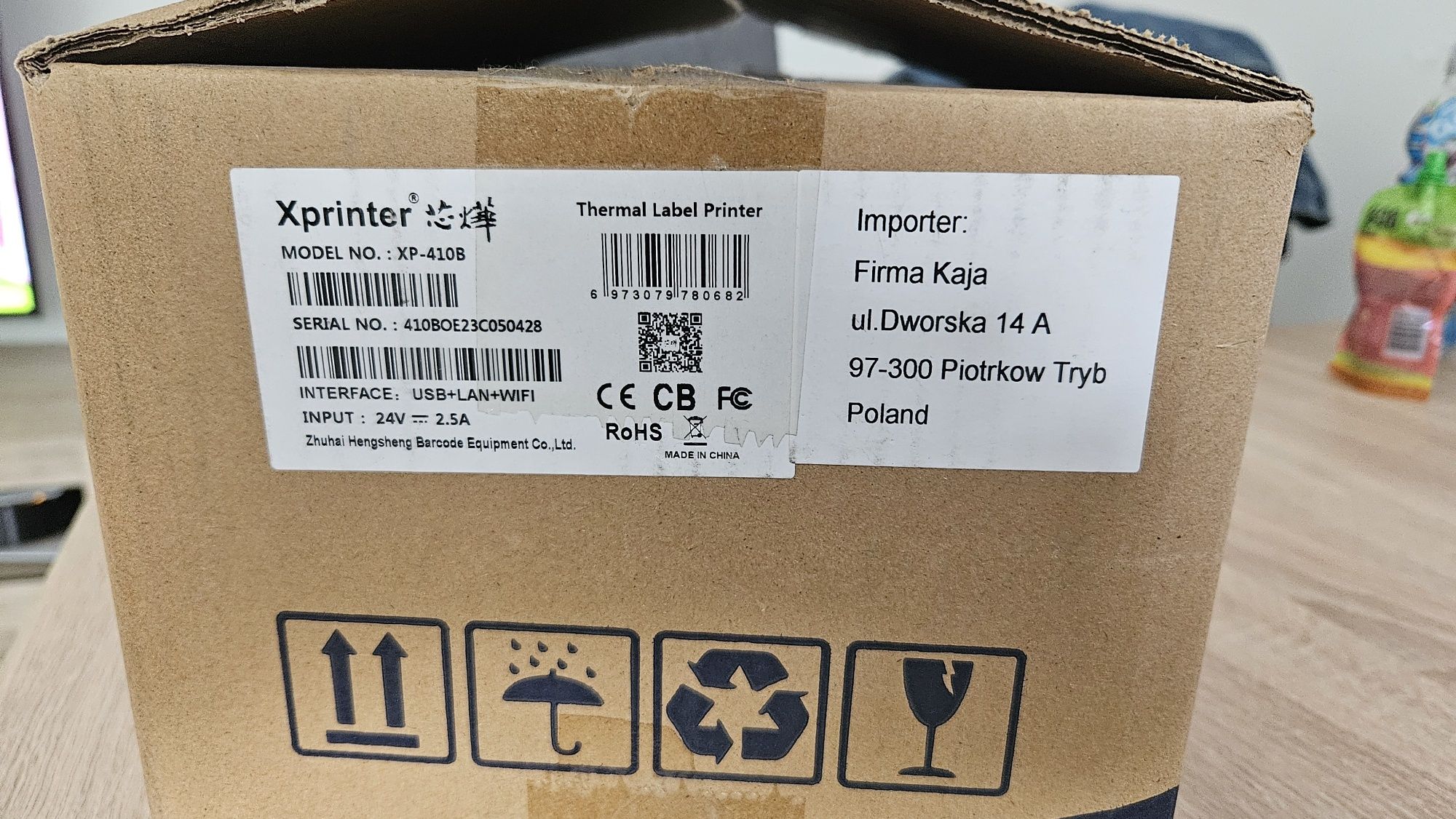 Drukarka termiczna xprinter XP - 410B