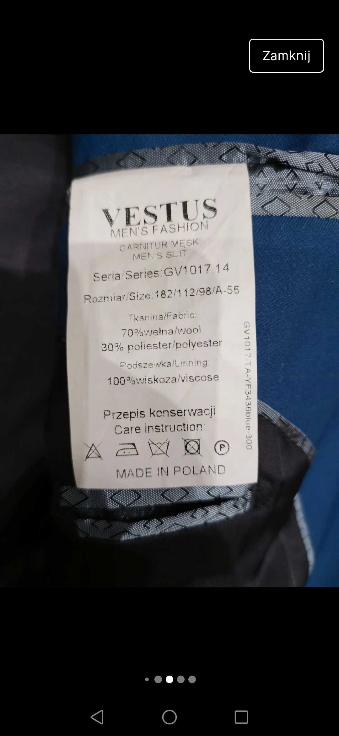 Garnitur Vestus rozmiar XL