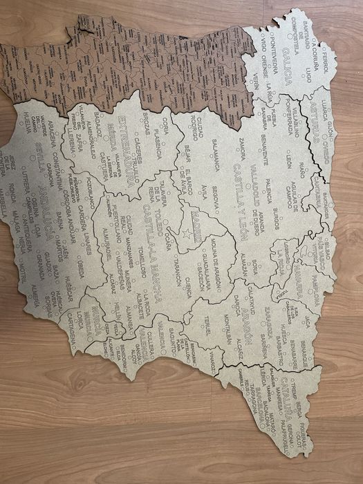 Mapa Península Ibérica Laser