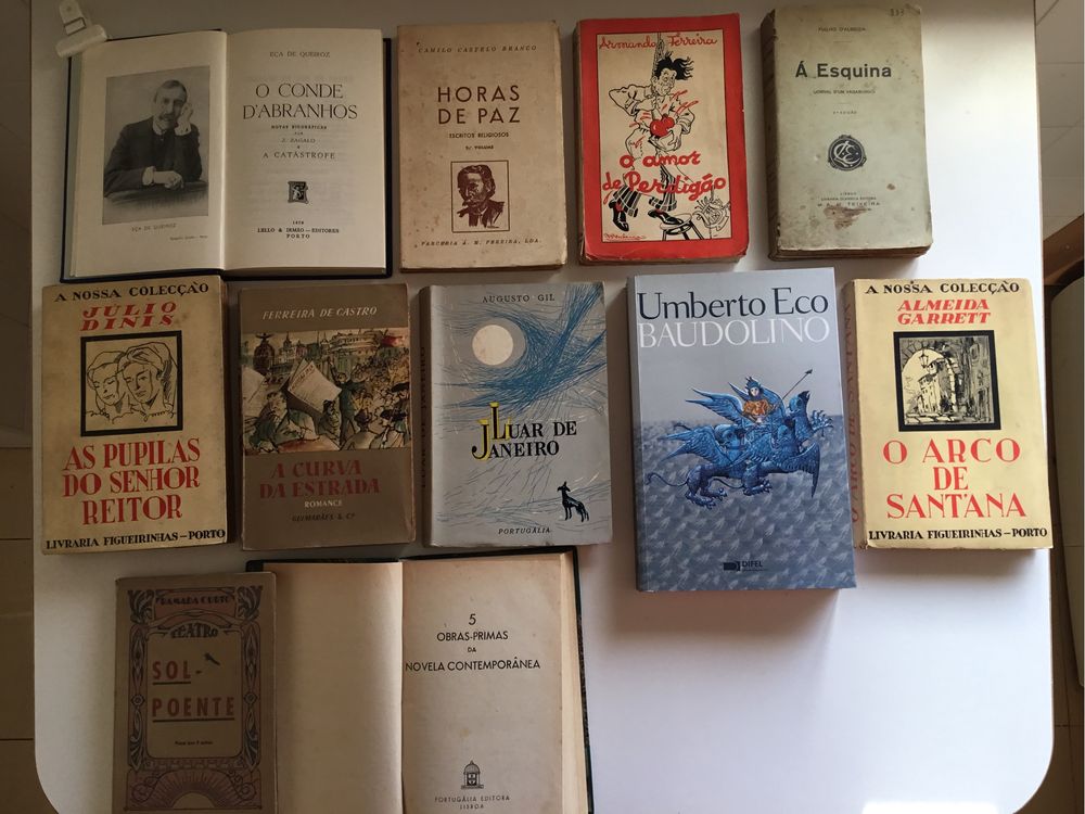 Livros literatura portuguesa e Umberto Eco