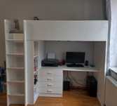 Łóżko piętrowe Ikea z biurkiem
