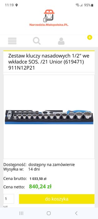 Zestaw kluczy nasadowych 1/2 Unior 619471