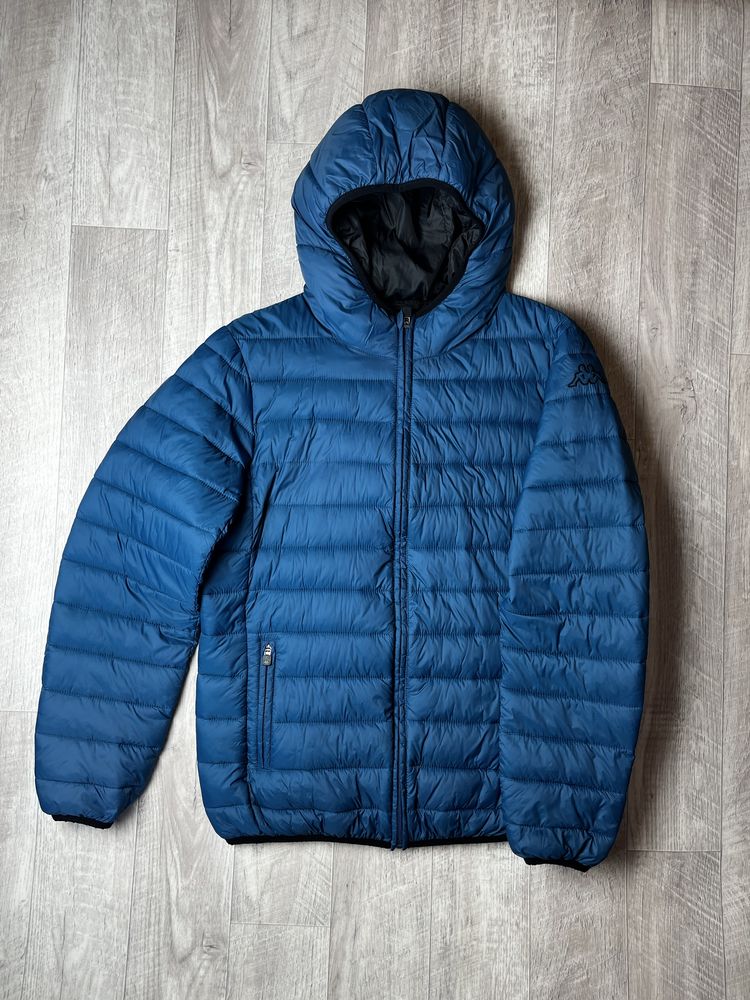Пуховик Kappa размер L оригинал куртка мужская синяя спортивная микро