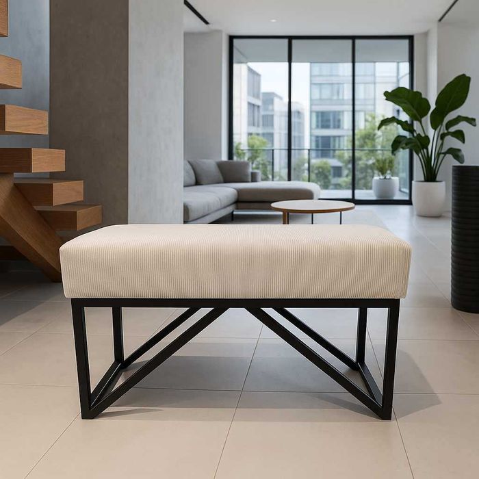 Ławka pufa PUF tapicerowana siedzisko glamour loft różne Velvet Sztruk