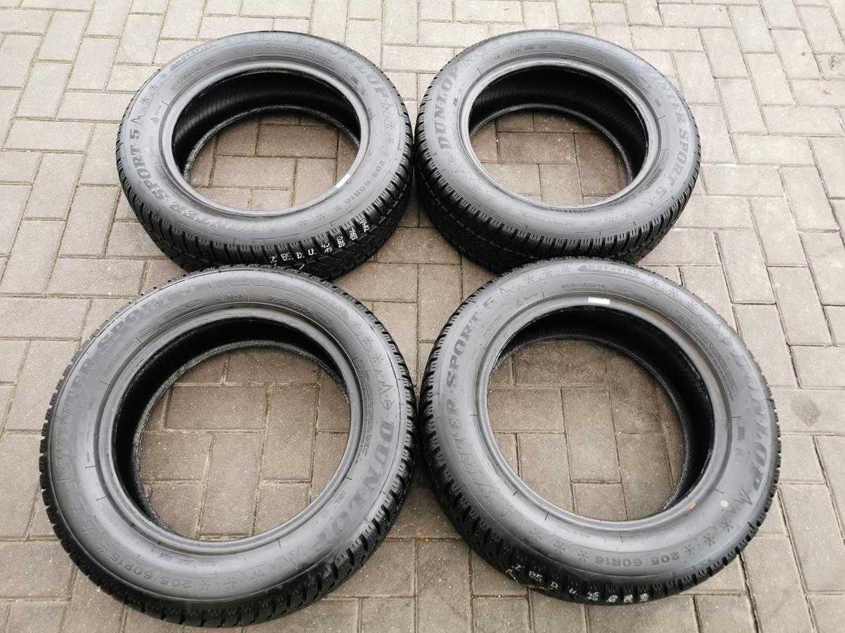 205/60 96H R16 DUNLOP Winter Sport 5 2018r Zimowe 8mm Opony 4szt