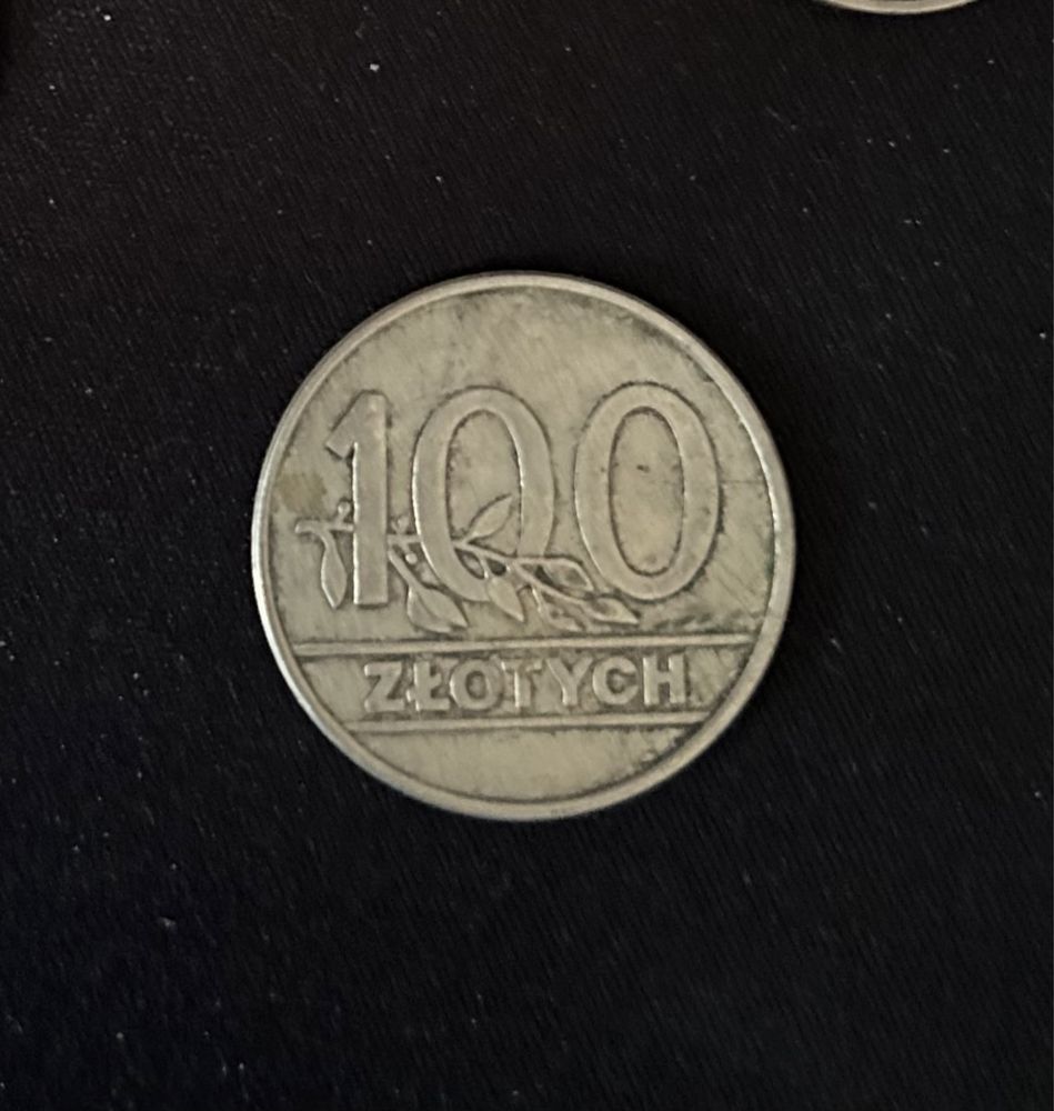 Монета 100 злотых  1990 г. монета колекційна 100 злотих