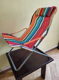 NOWE Kolorowe Krzesło Rozkładane
