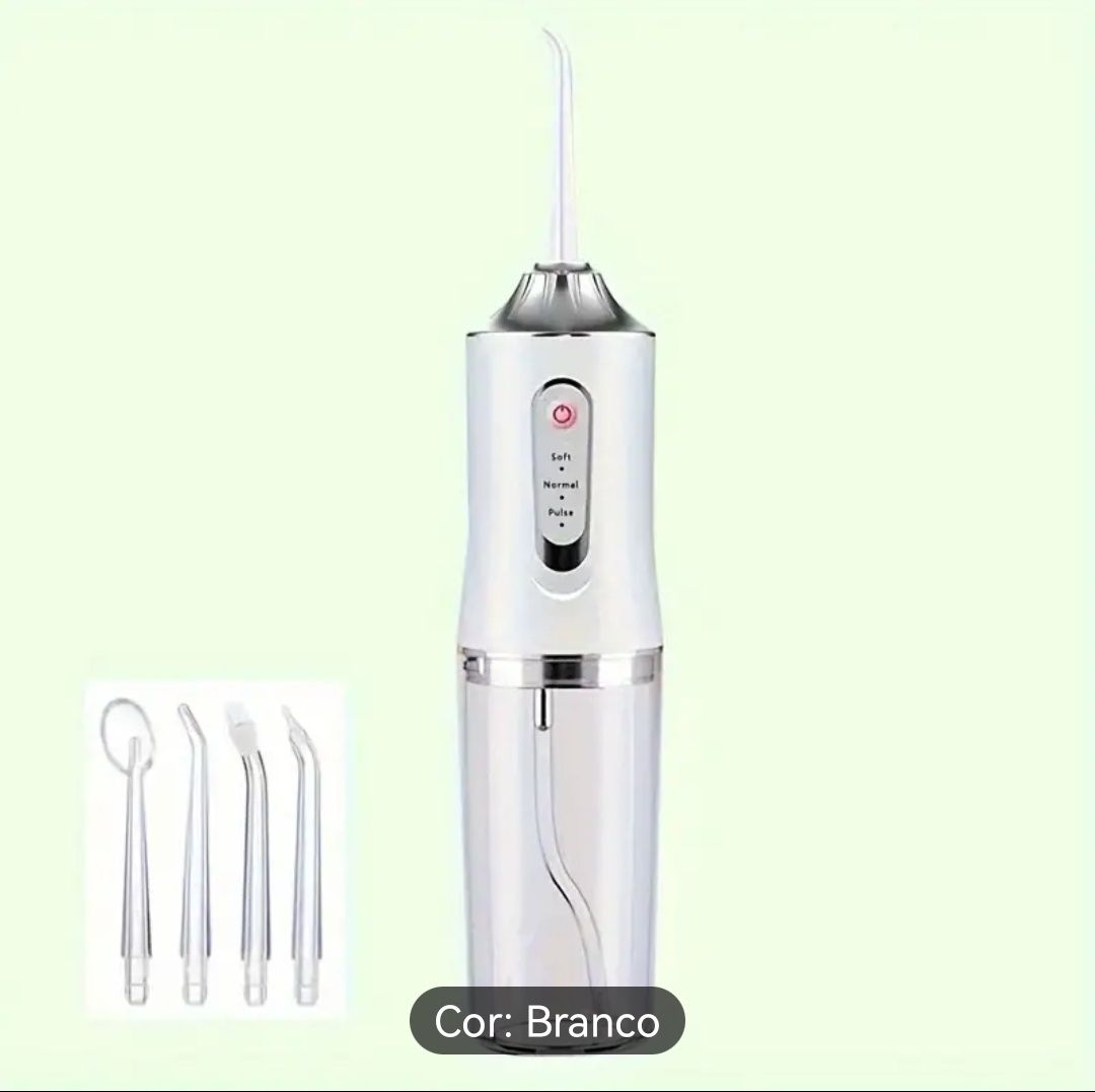 Irrigador Bucal ou Enxaguador de Dentes Portátil. Branco. NOVO.