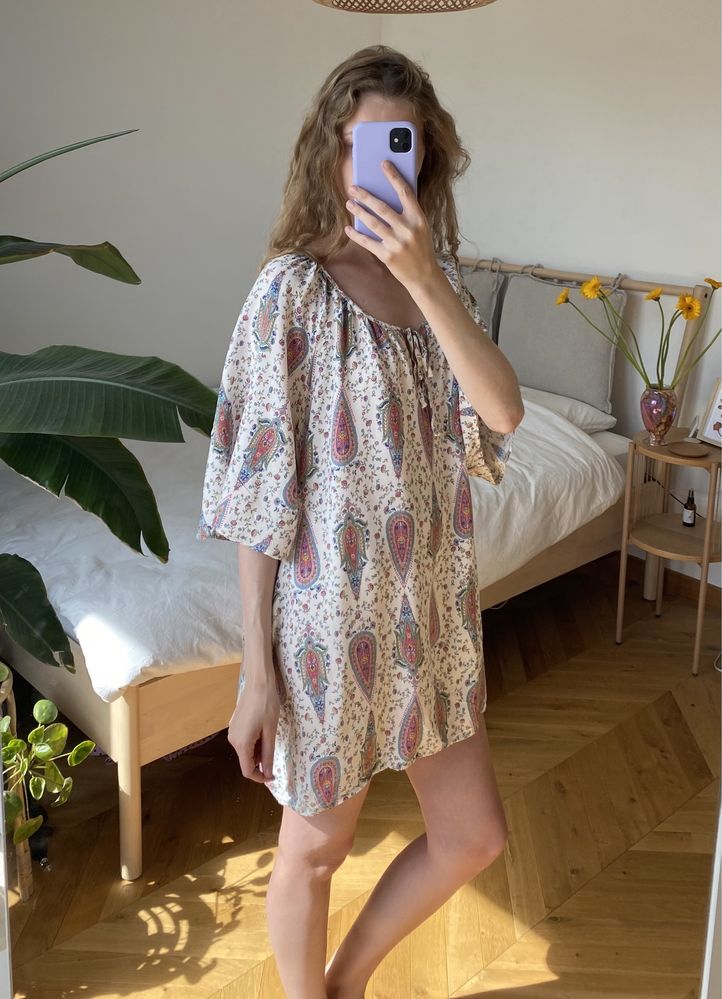 Piękna boho sukienka one size oversize w stylu Free people XS S M L XL