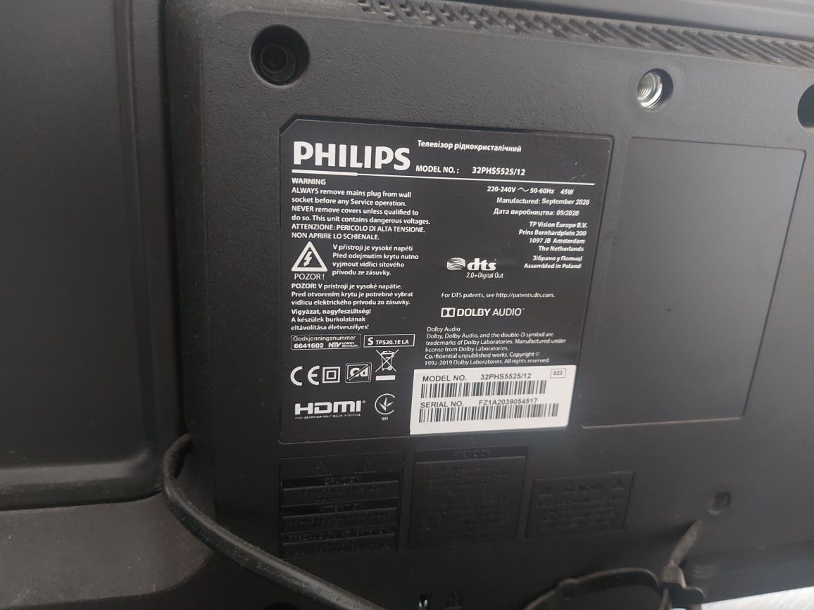 Telewizor Philips 32 cale działa bez dekodera