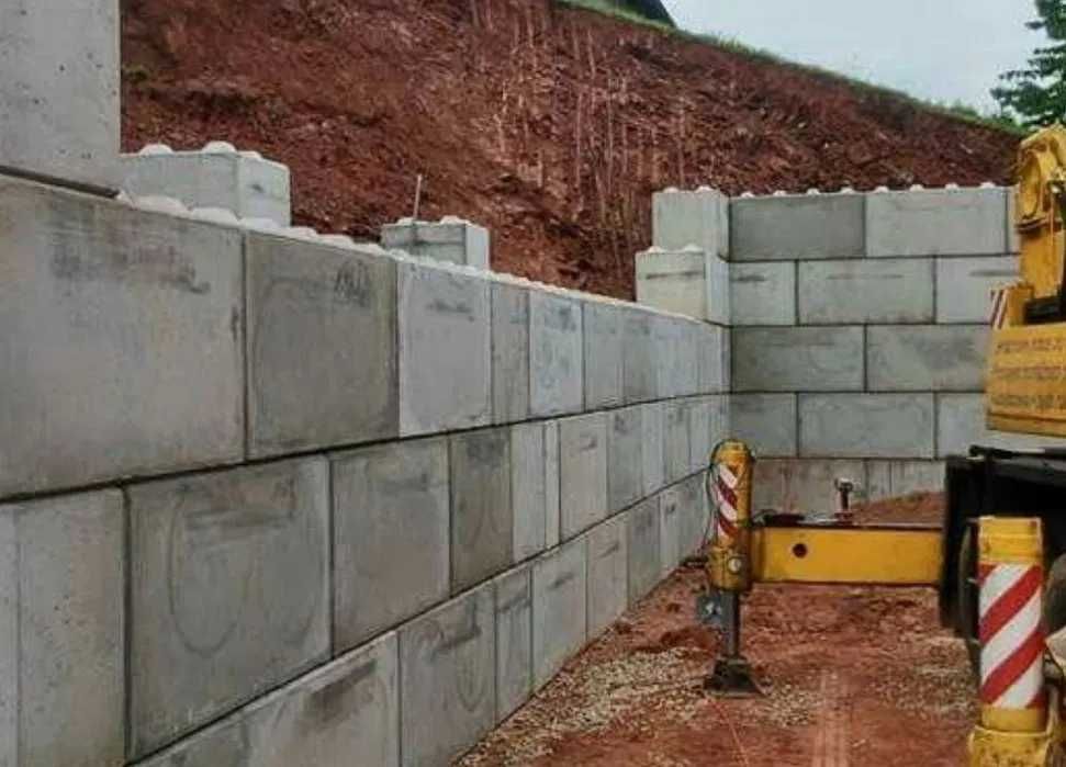Bloki LEGO, bloki betonowe, zasieki, ściana oporowa, mur oporowy, LEGO