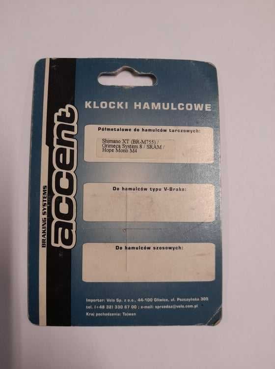 Klocki hamulcowe Accent Shimano XT Grimeca System 8/Sram