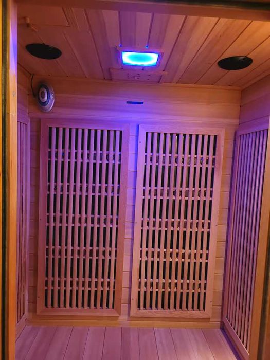 Sauna infrared infrarot na podczerwień 2os radio LED głośniki światło