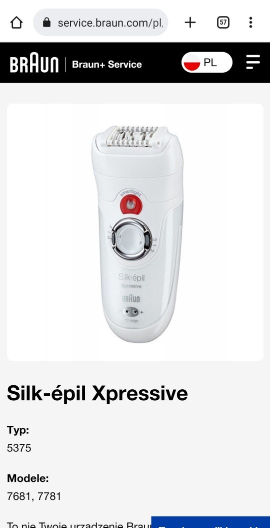 Braun Silk Epil Xpressive Depilator + Trymer Zestaw