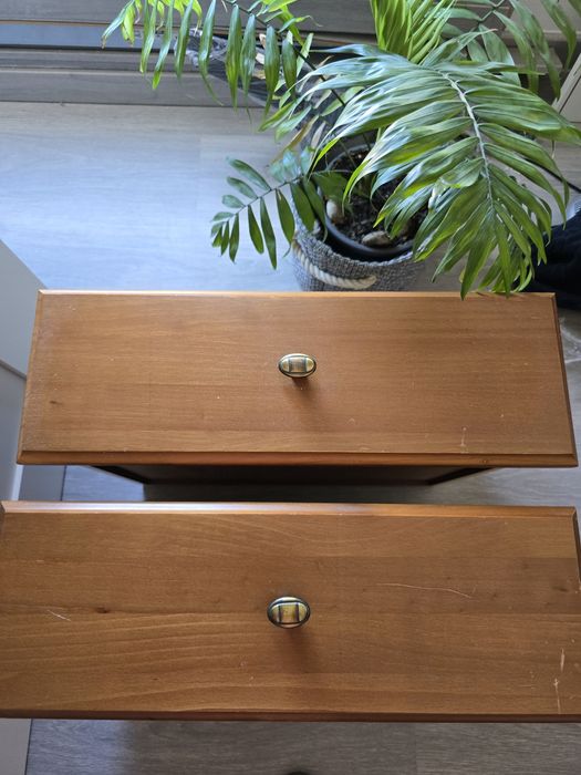 Armário de boa madeira 2 portas com 2 gavetas em baixo.