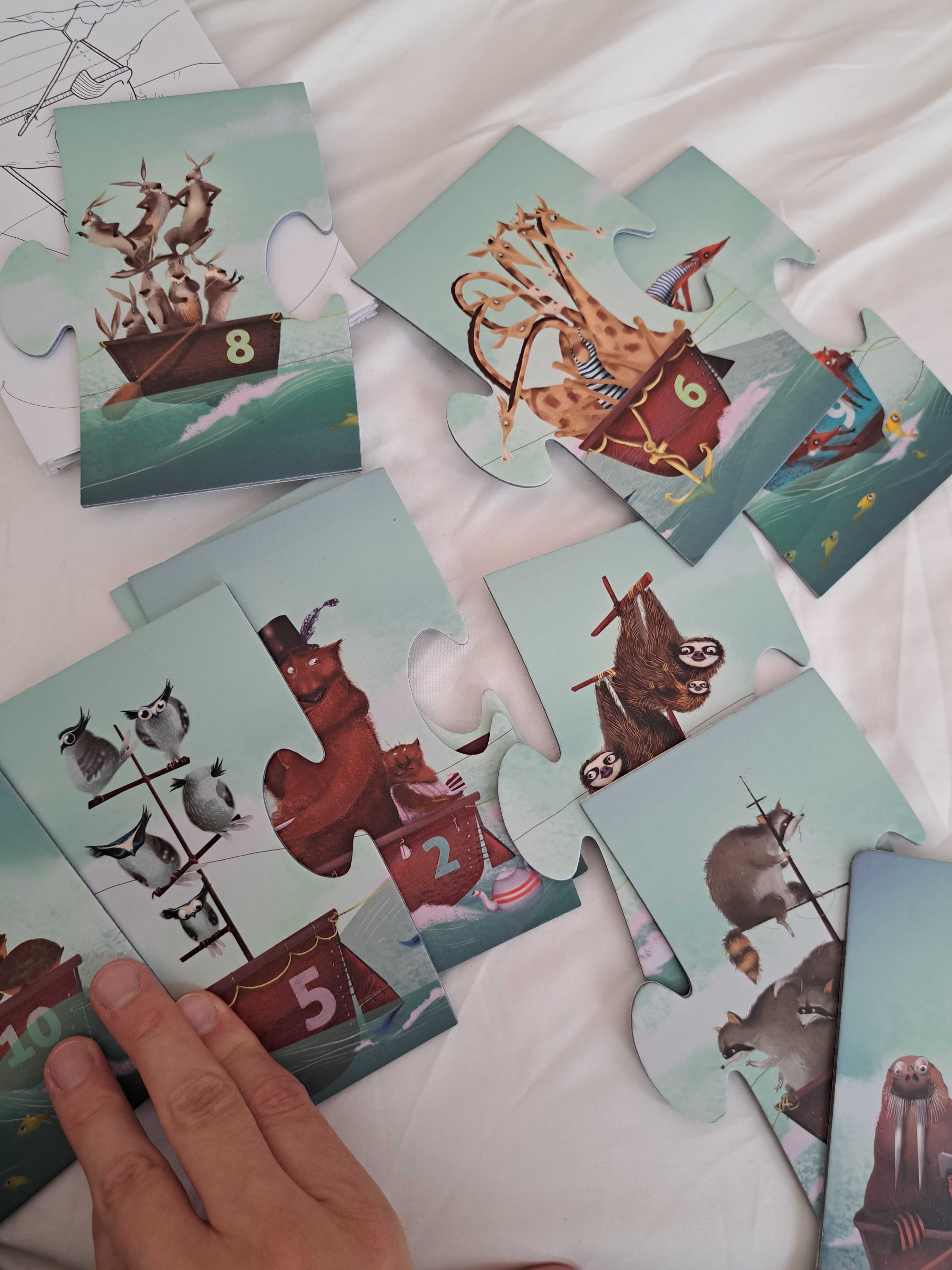 Łódeczki Kapitan Nauka liczby puzzle