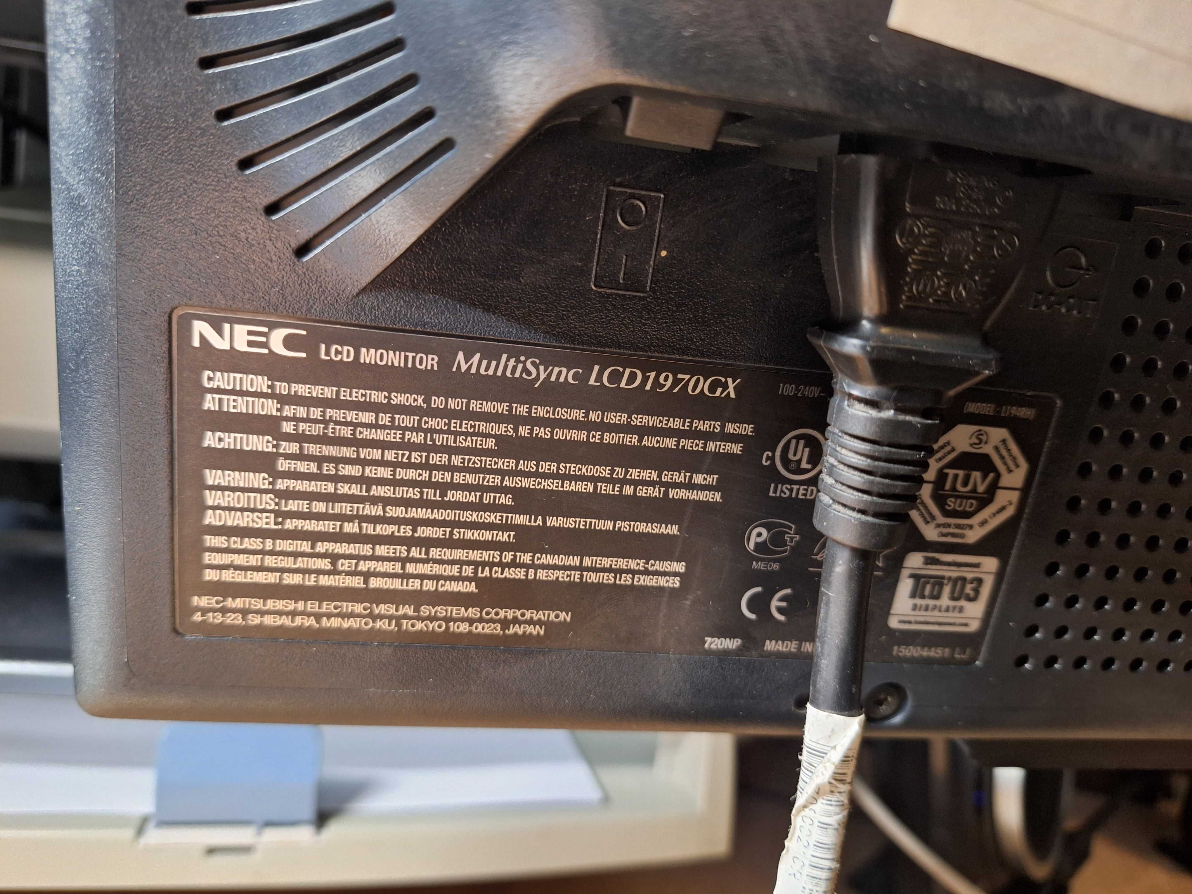 Монітор 19" NEC MultiSync LCD 1970GX