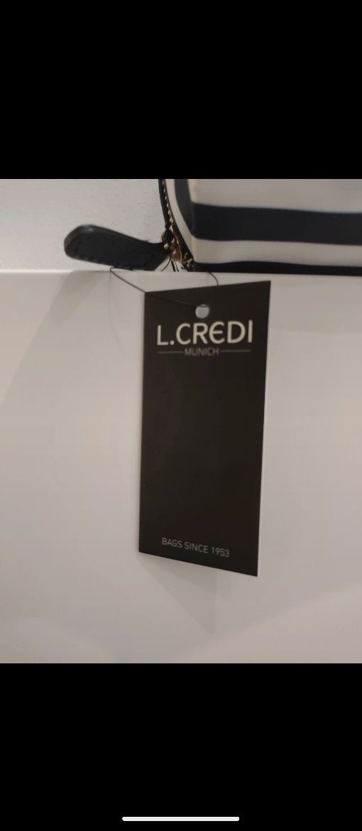 L.CREDI Nowa kosmetyczka damska w paski z metką