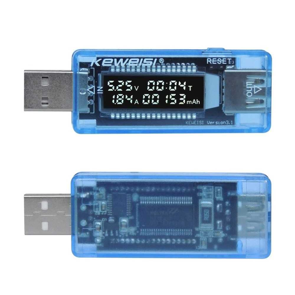 USB Тестер струму, напруги, ємності Keweisi KWS-V20