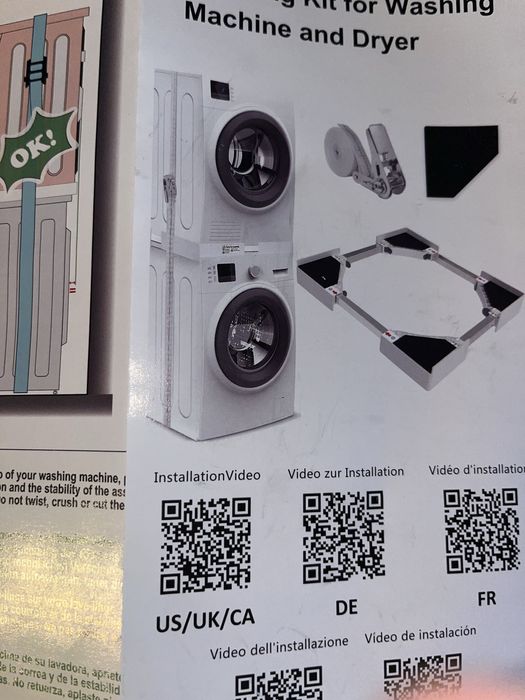 Base com rodas para maquina de lavar/secar