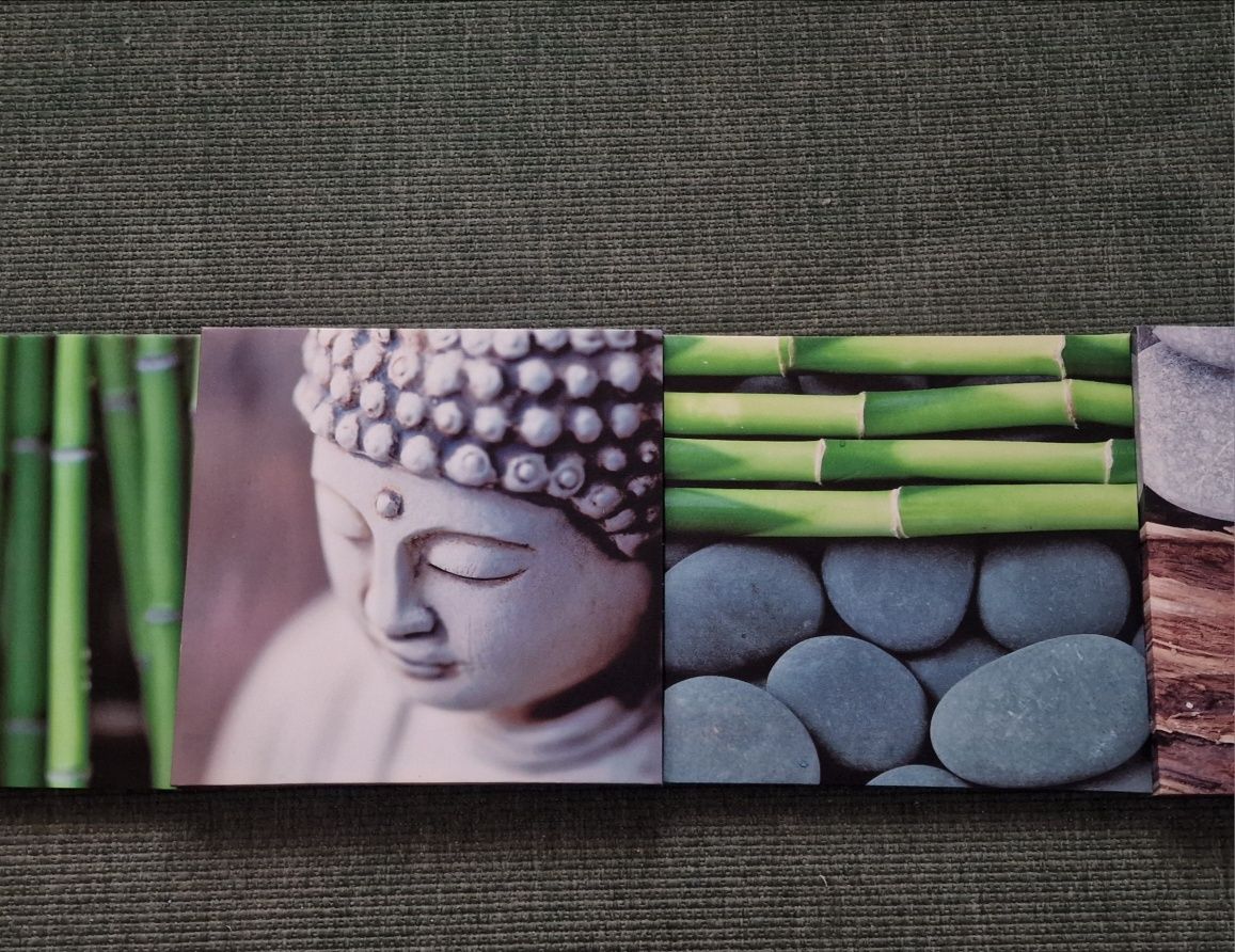 Lindo quadro  Zen horizontal relevo.