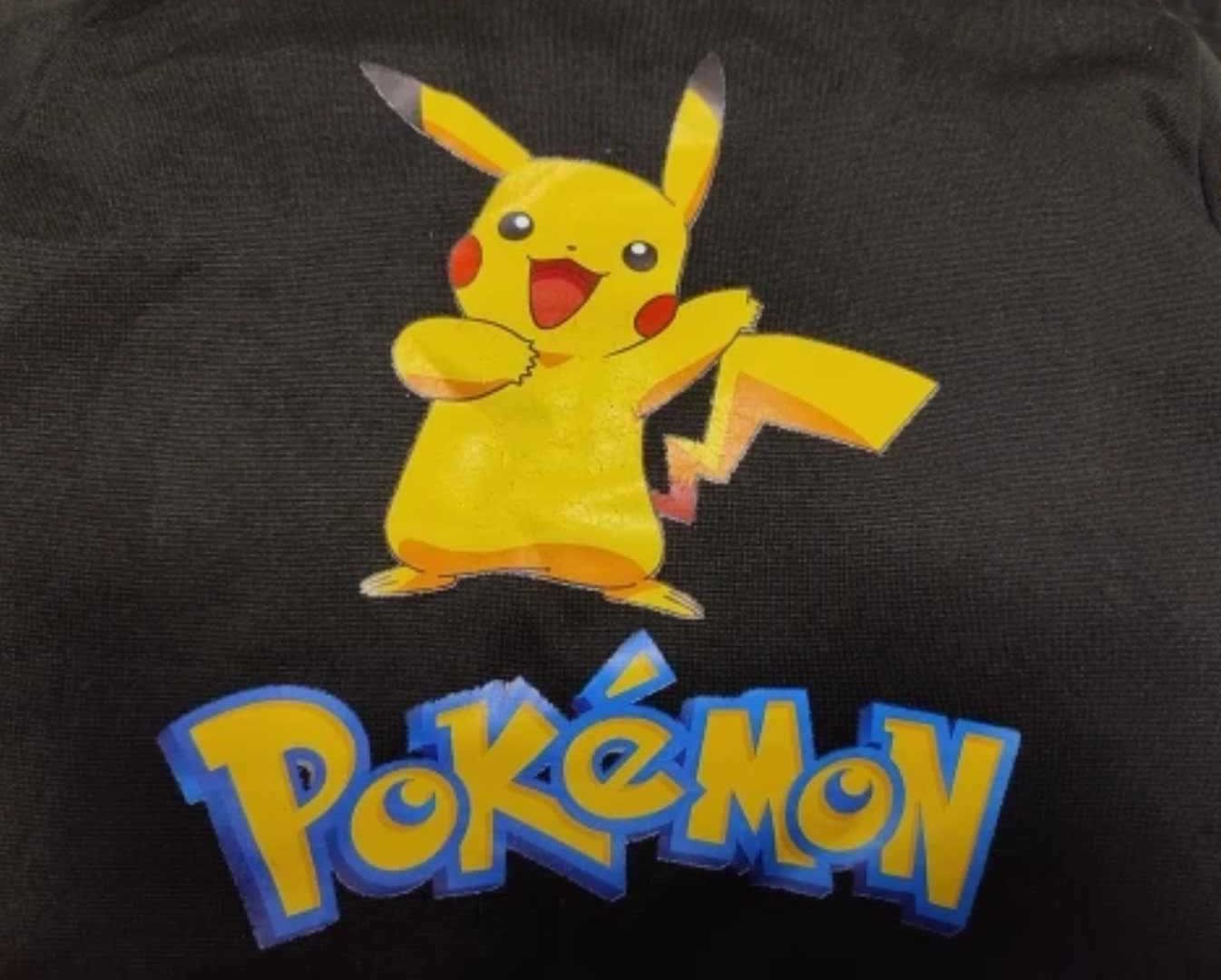 Bluza pokemon z kapturem 120cm 5-8 lat czarna