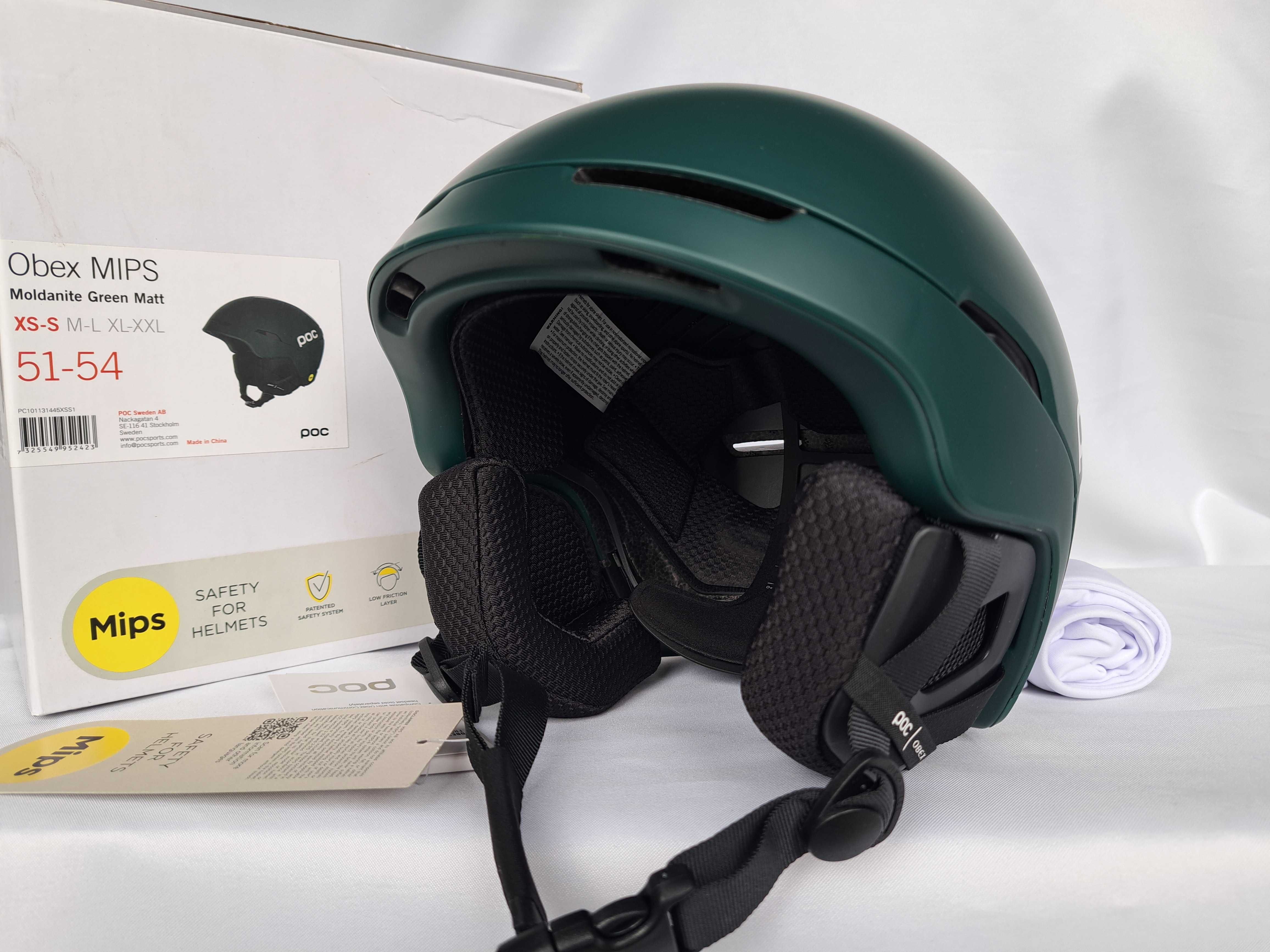Kask narciarski POC Obex Mips Moldanite Green Matt XS/S 51-54cm