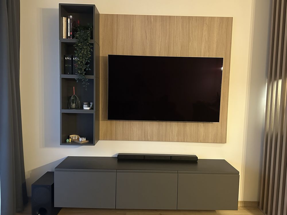 Szfka pod telewizor inpółki szare ikea