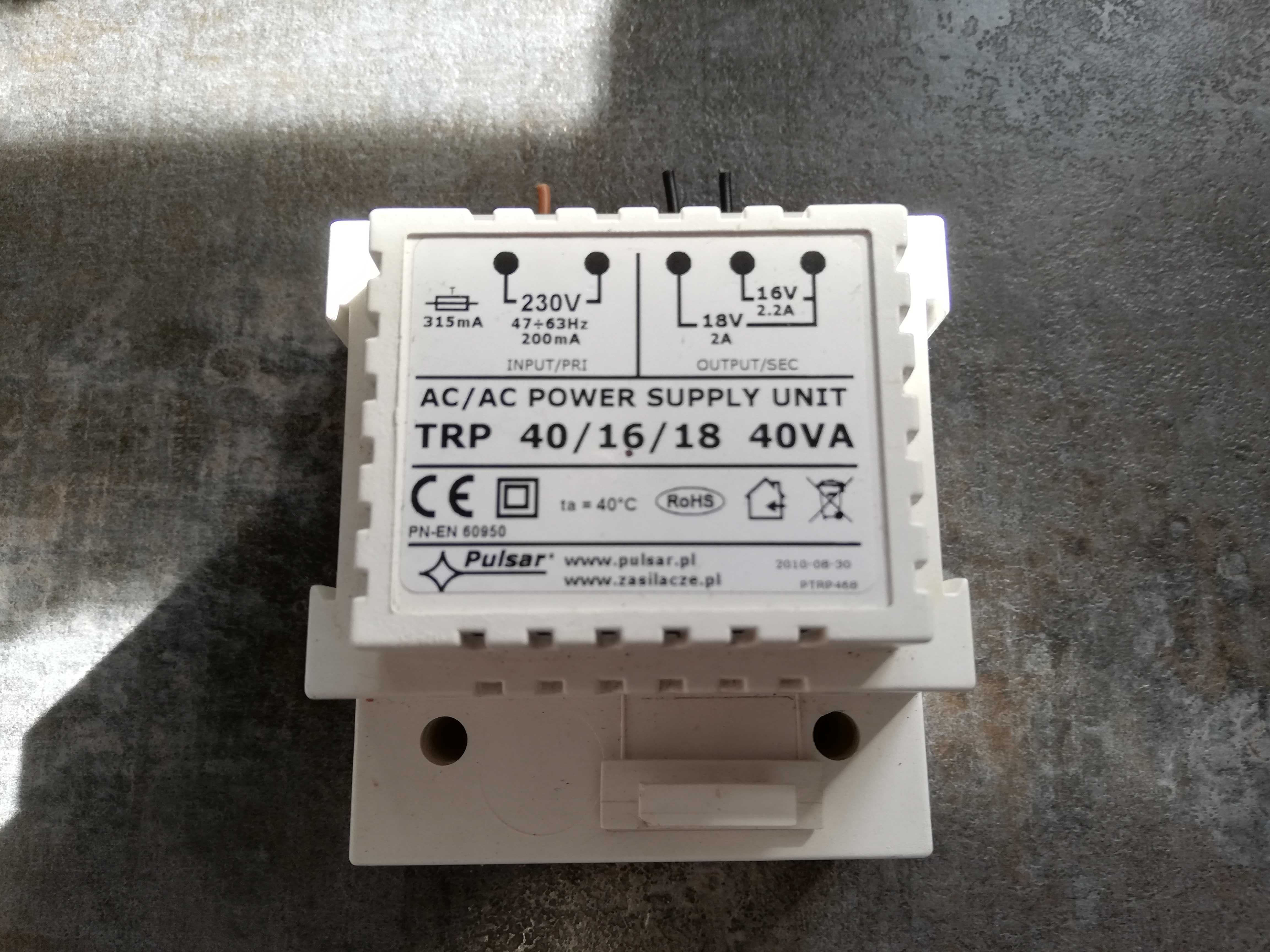 Transformator DIN AC PULSAR 40/16/18